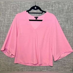 Ann Taylor Pink V-Neck Blouse
